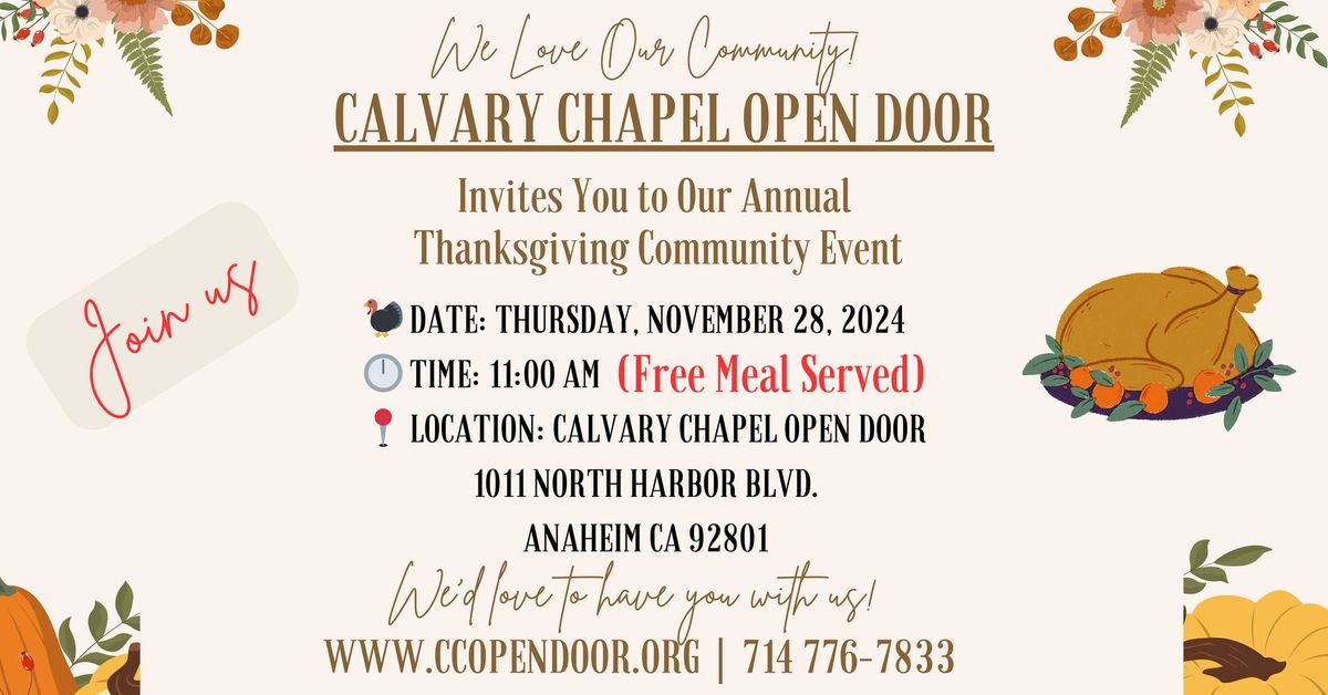 Annual Thanksgiving Community Event