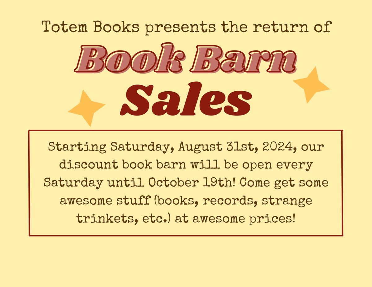 The Return Of The Book Barn!