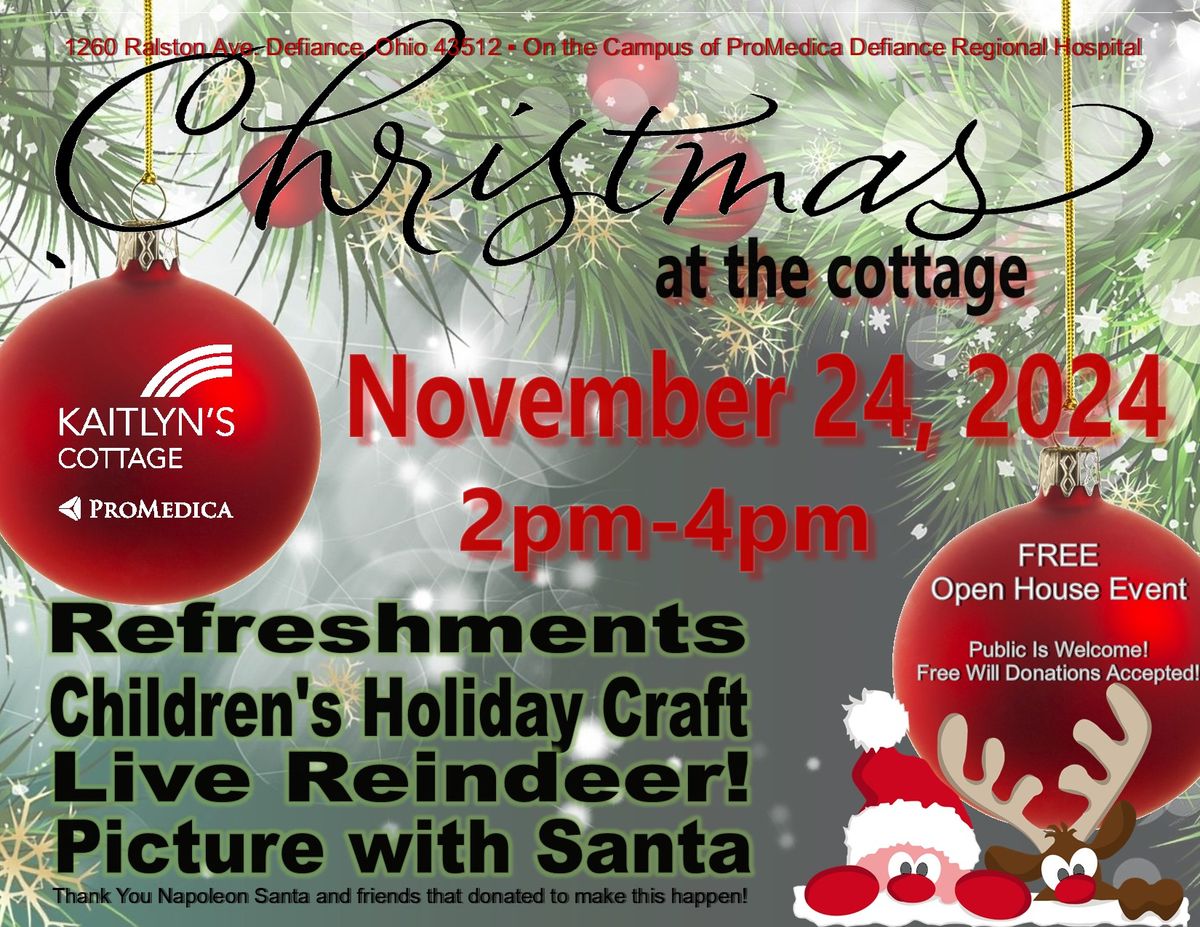 Annual Open House Event! Christmas at the Cottage (FREE)