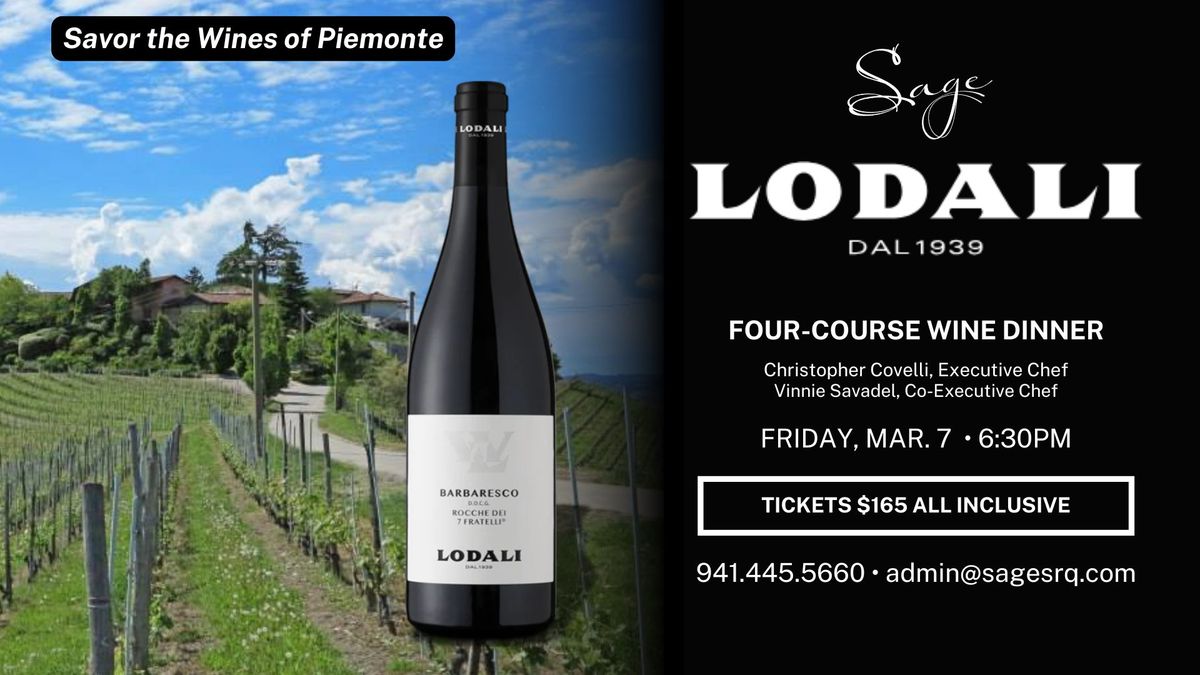 Lodali Wine Dinner at Sage