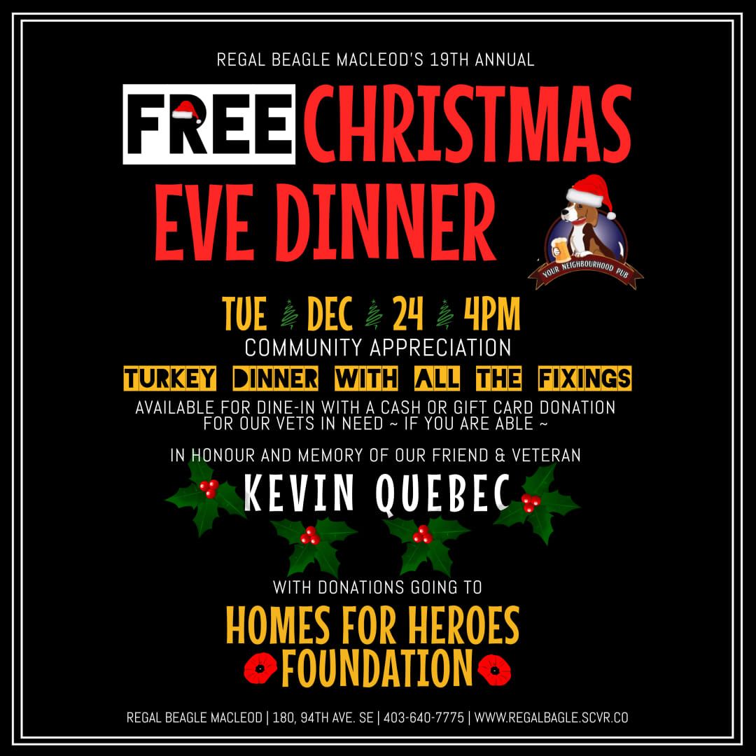 Free Christmas Eve Turkey Dinner