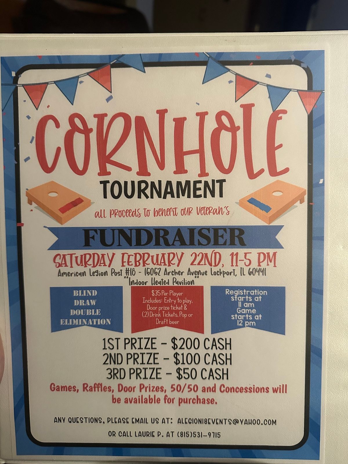 Cornhole Tournament Fundraiser