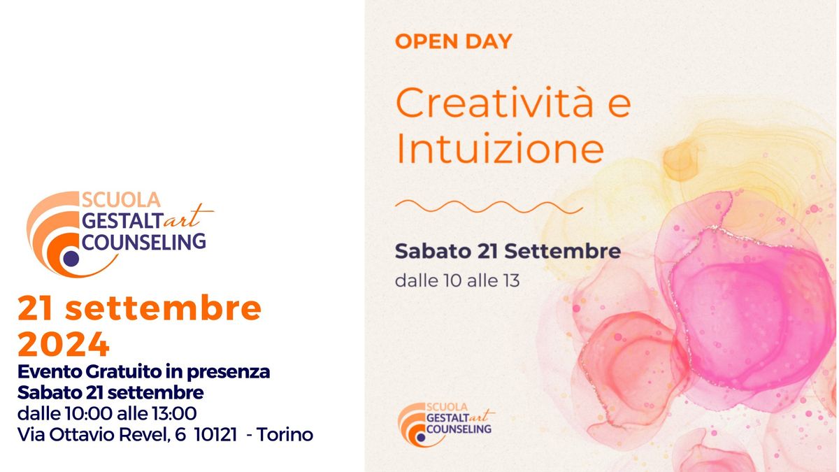 Open Day - evento gratuito in pres.: Orizz. Counseling - CREATIVITA' E INTUIZIONE