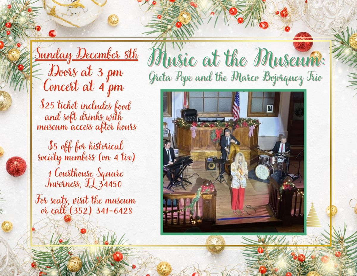 Music at the Museum: Greta Pope and the Marco Bojorquez Trio