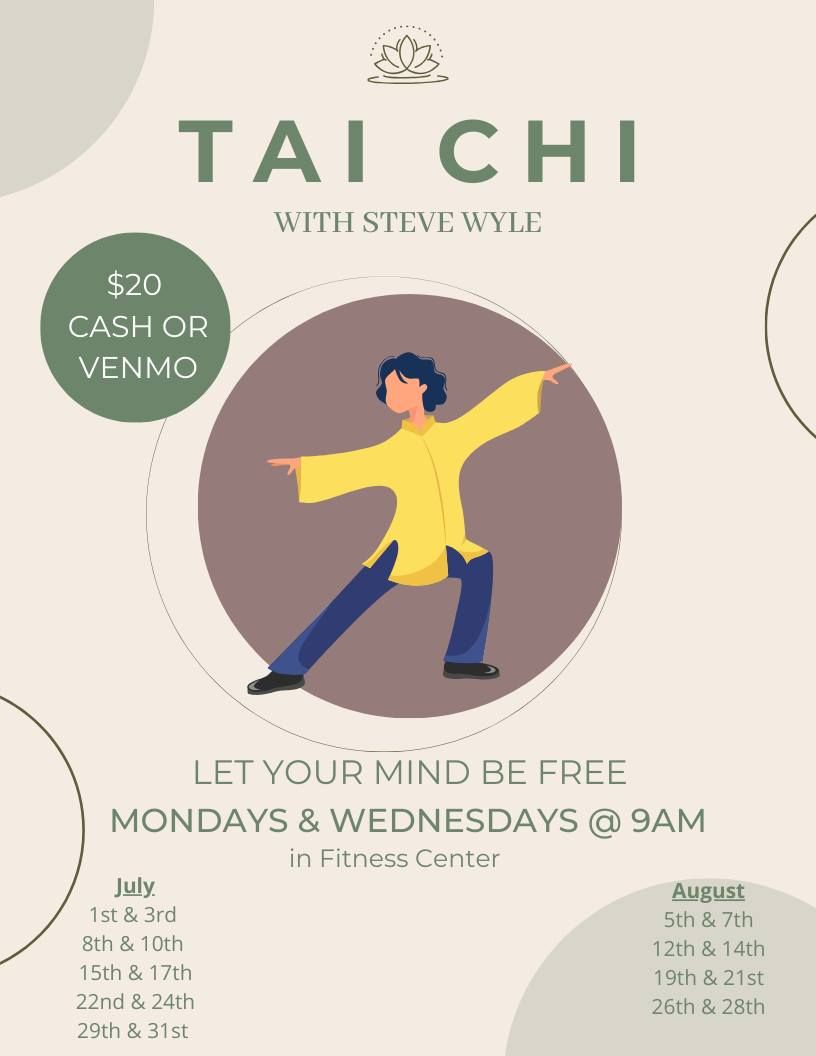 Tai-Chi Classes- Saturdays at The Mirror Lake Inn! 