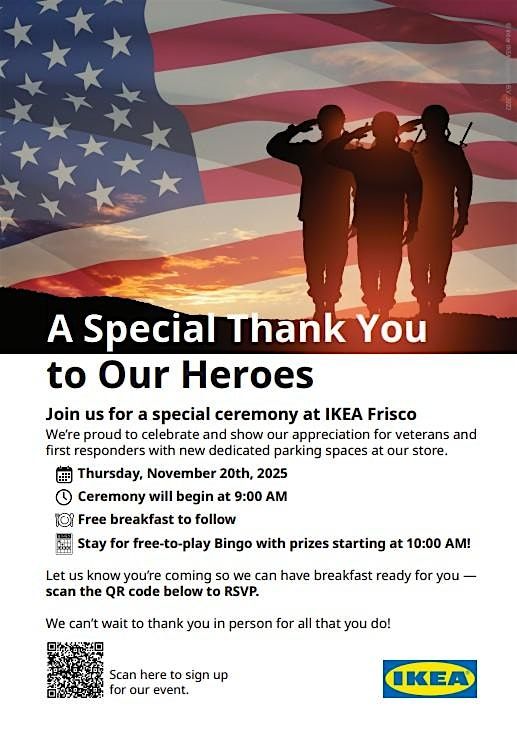 Veteran and First Responder Parking Dedication Ceremony at IKEA Frisco