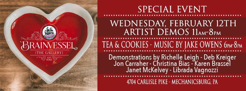 Valentines Day Artist Demos & Trunk Event at BrainVessel in Mechanicsburg 