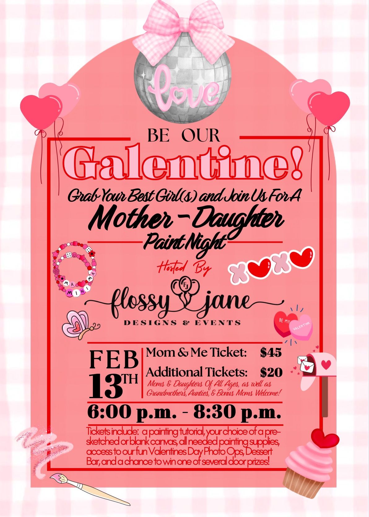 Be Our Galentine!  Mother-Daughter Paint Night