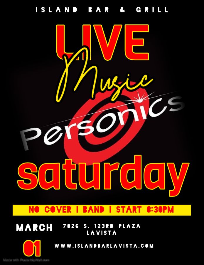 LIVE MUSIC SATURDAY WITH THE PERSONICS!