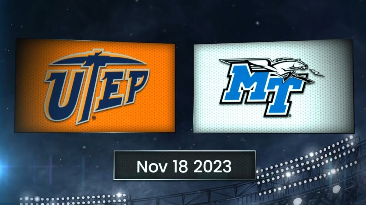 Middle Tennessee Blue Raiders at UTEP Miners Football