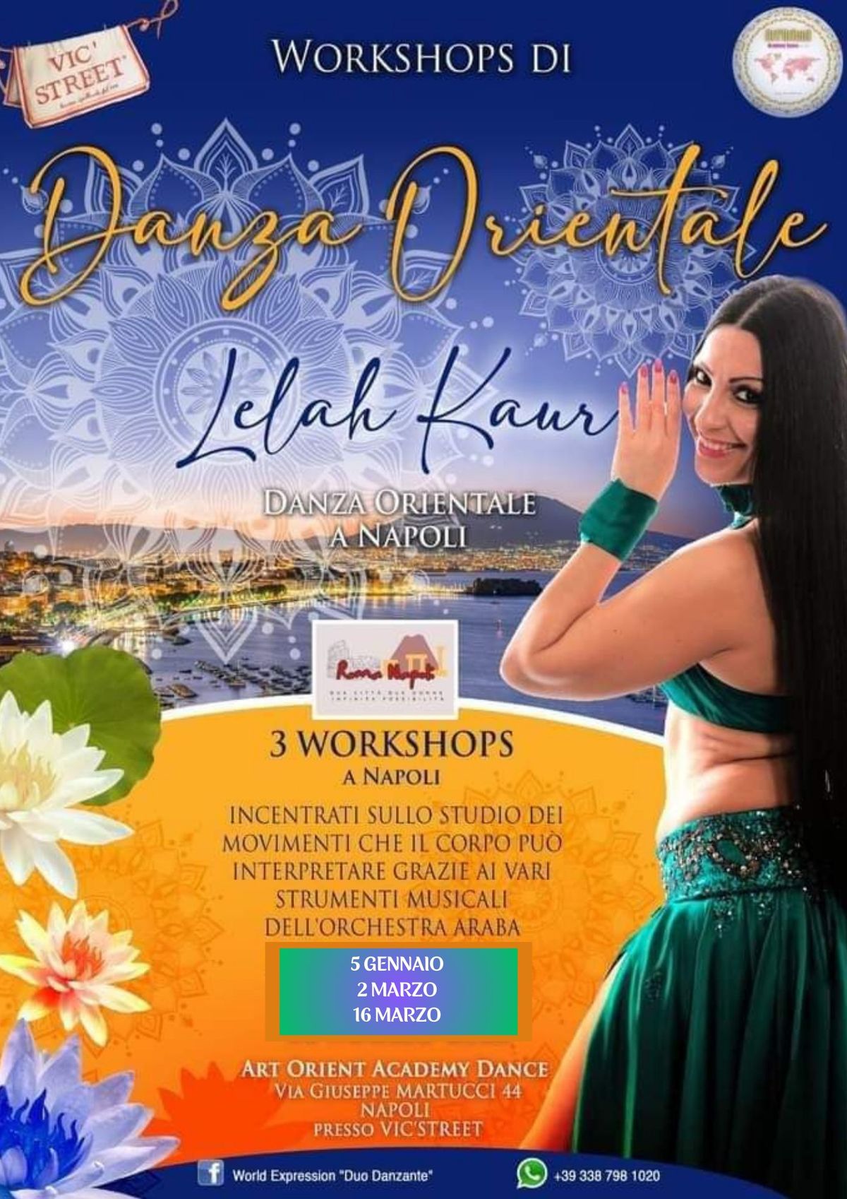 Percorso di Danza Orientale L'ORCHESTRA DANZANTE con Lelah Kaur 