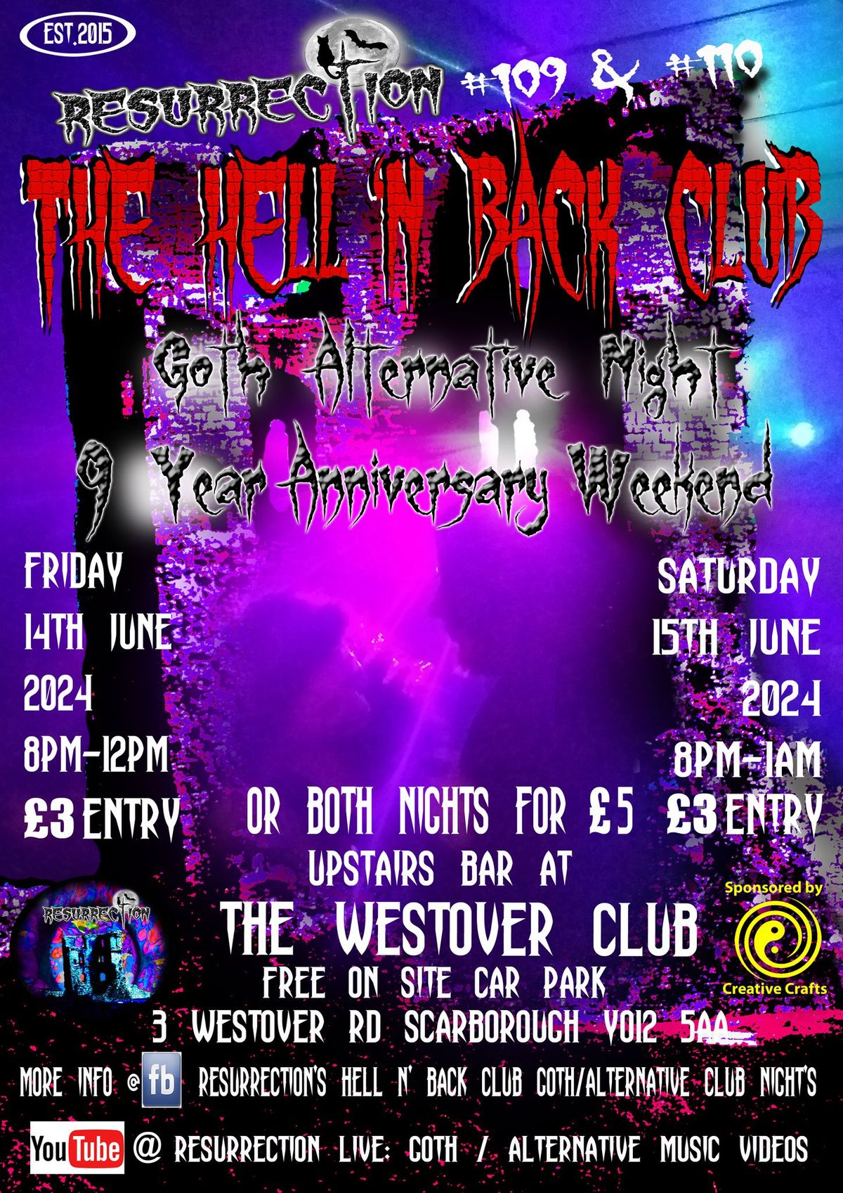 The Hell N Back Club, Goth/Alternative Night, 9 Year Anniversary ...