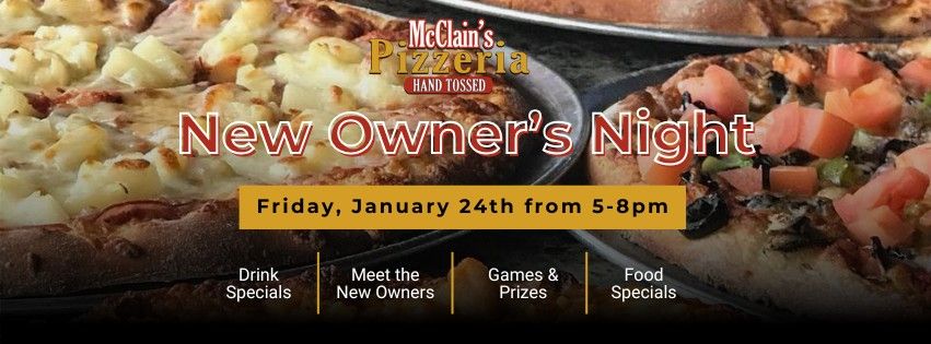 New Owners Night at McClain\u2019s \ud83c\udf55