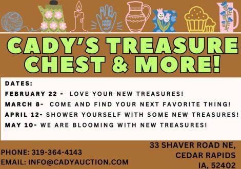 Cady's Treasure Chest & More:  Love Your New Treasures! Indoor Market