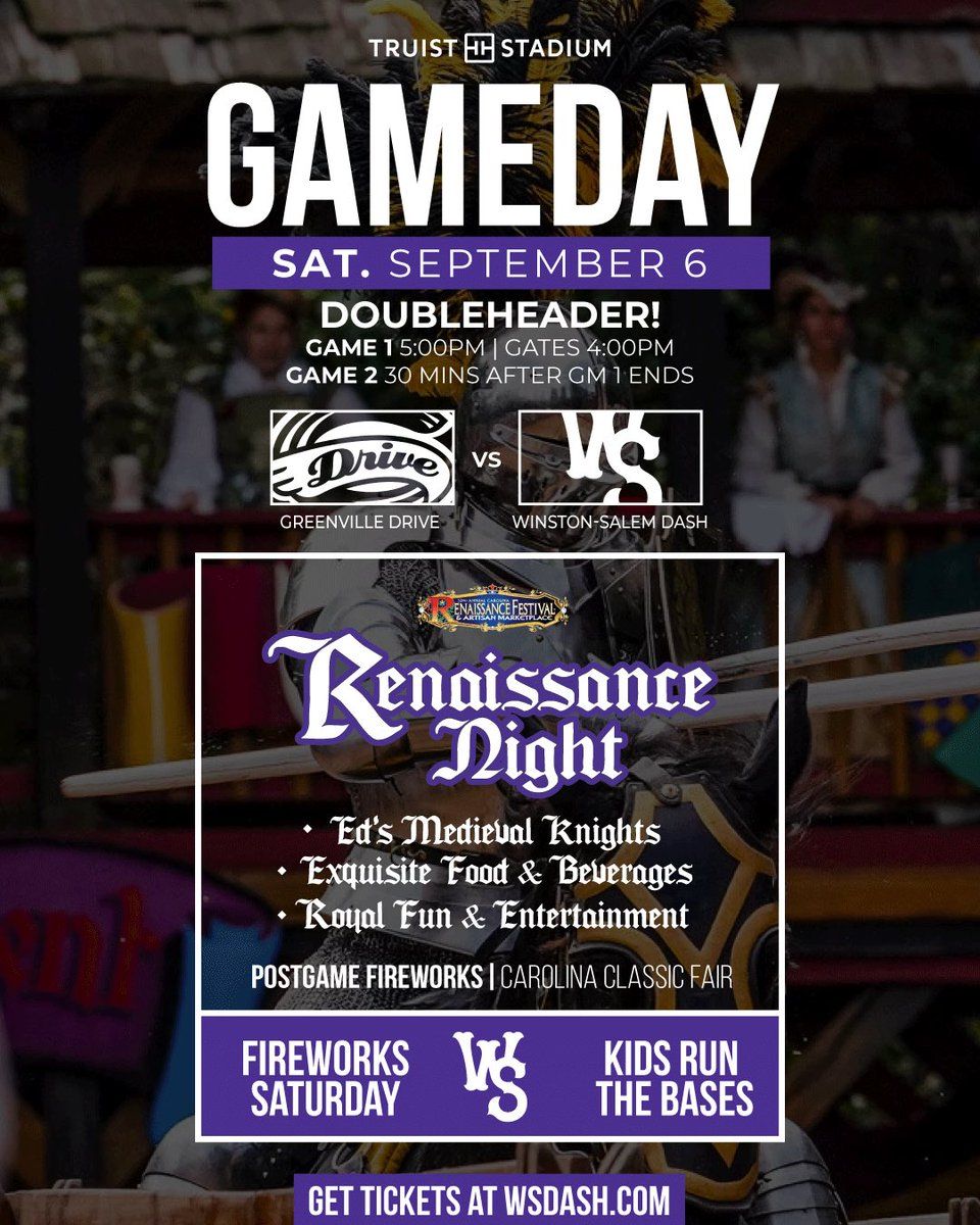 Greenville Drive at Winston-Salem Dash at Truist Stadium