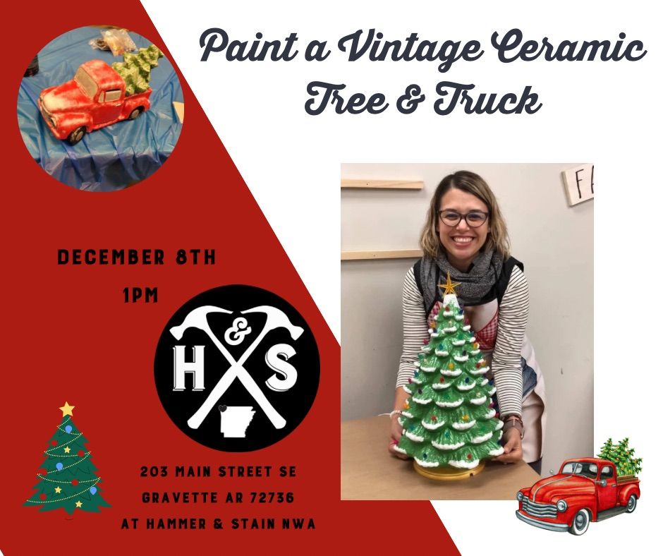 Paint a vintage inspired ceramic tree or truck 