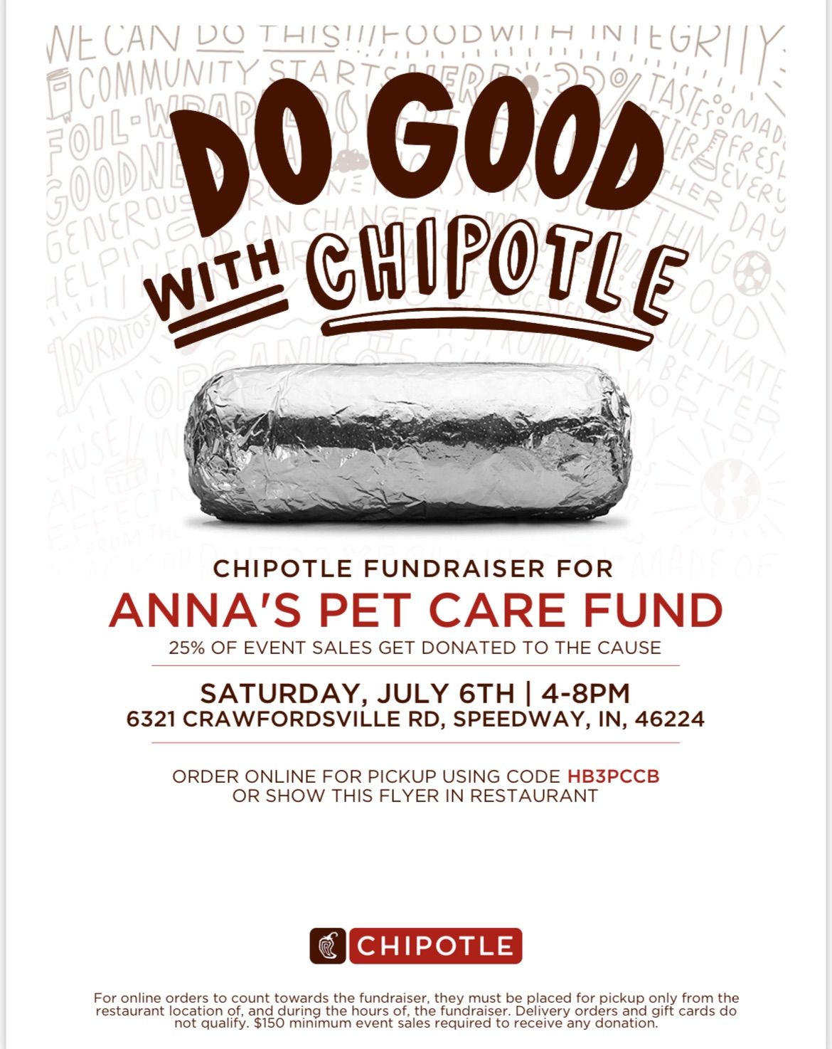 Dine to Donate at Chipotle! 