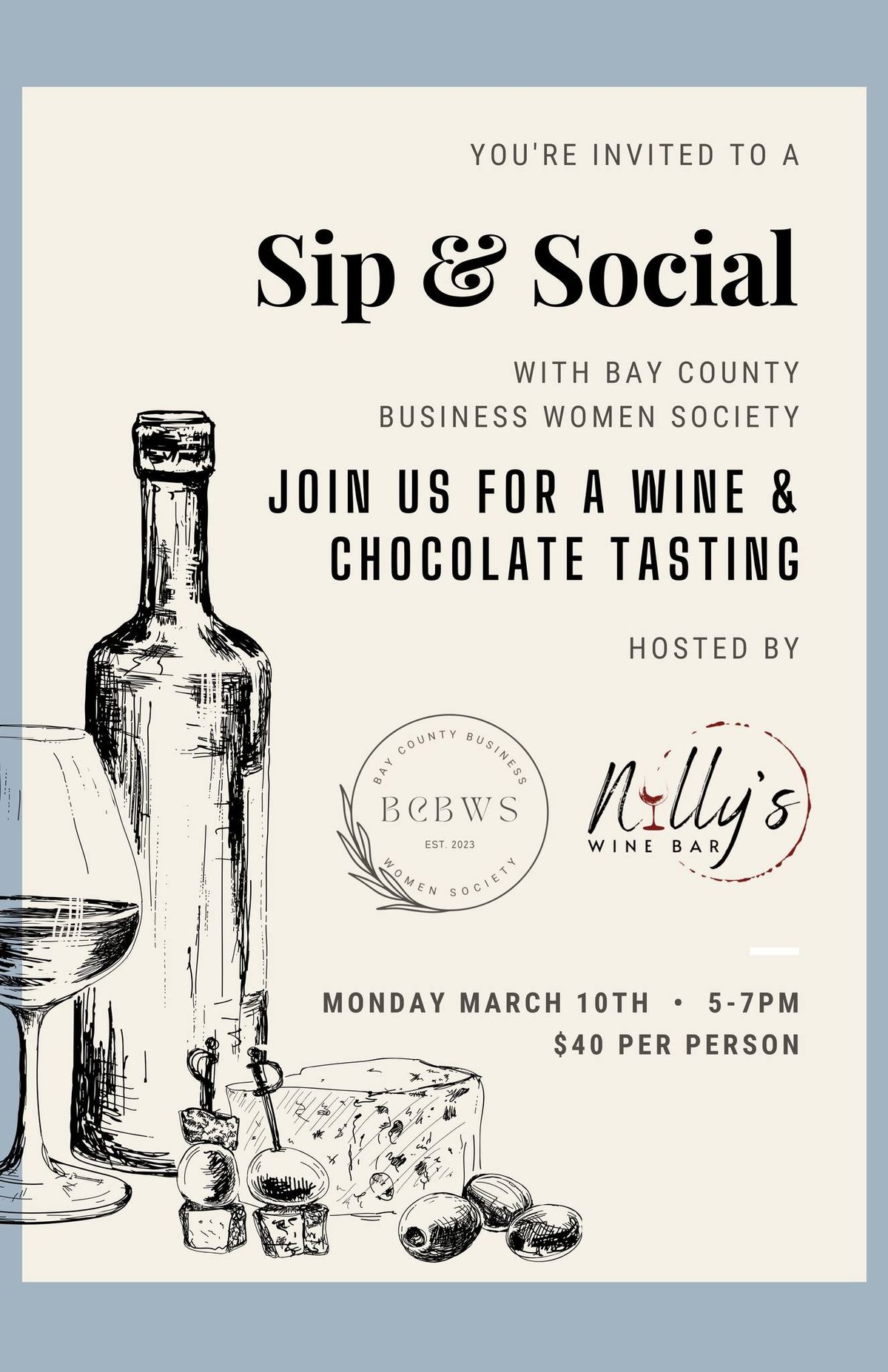 Sip & Social Wine and Chocolate Tasting