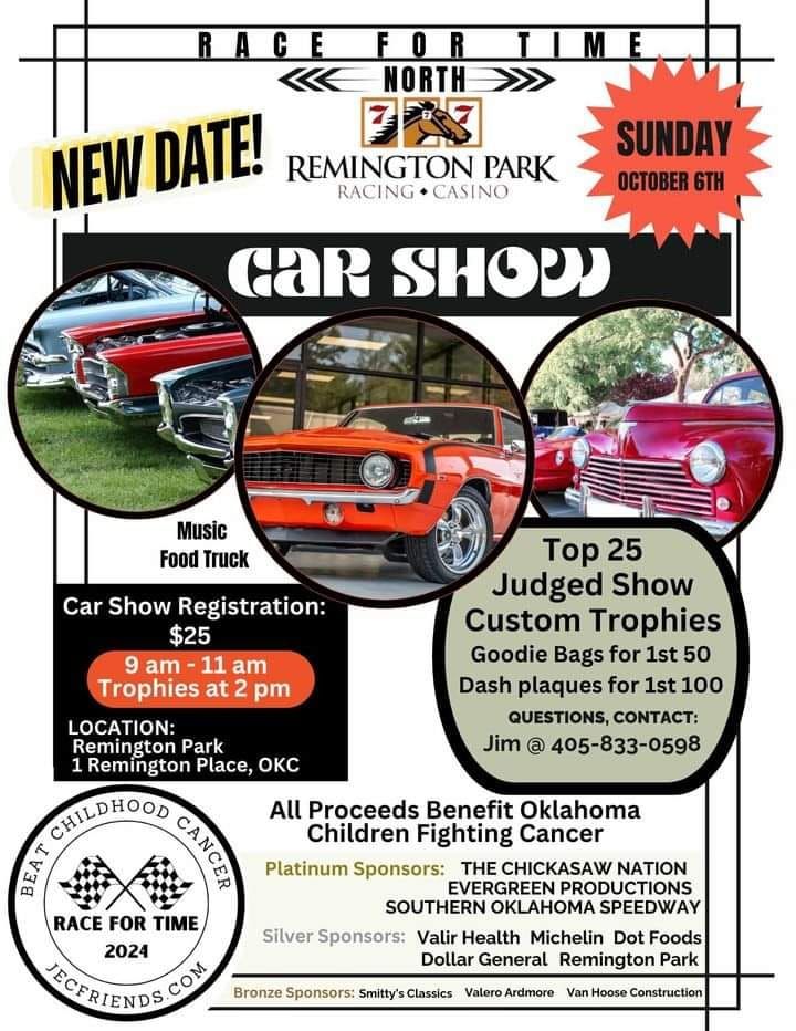 NEW DATE! Race For Time North Car Show