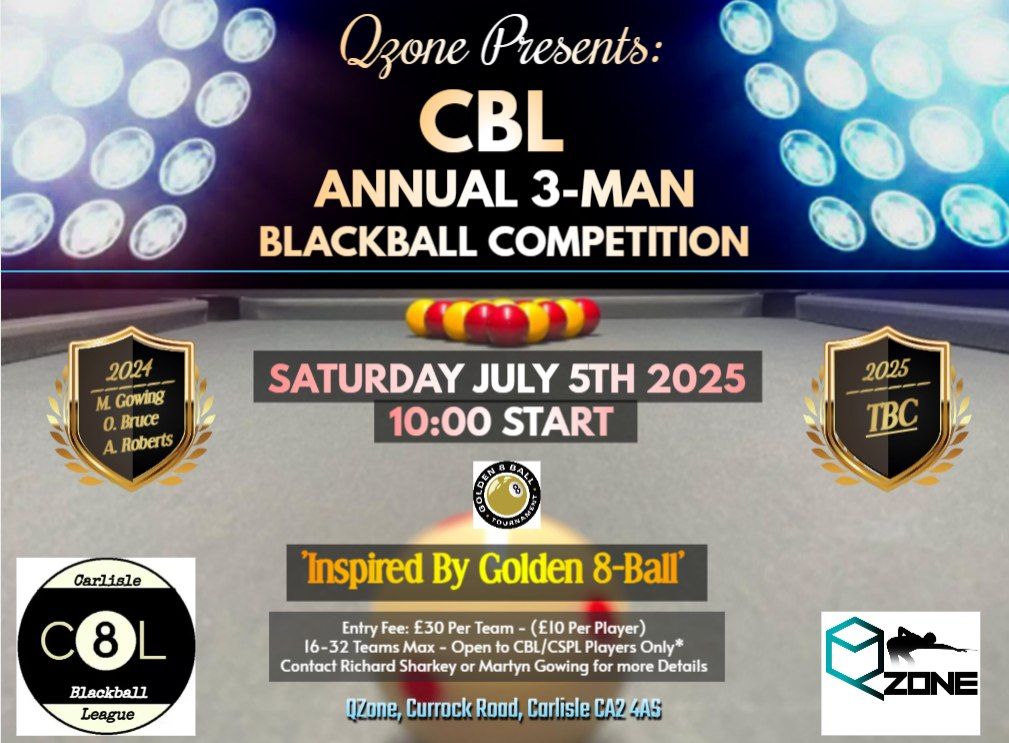 CBL Annual 3-Man Blackball Competition 2025