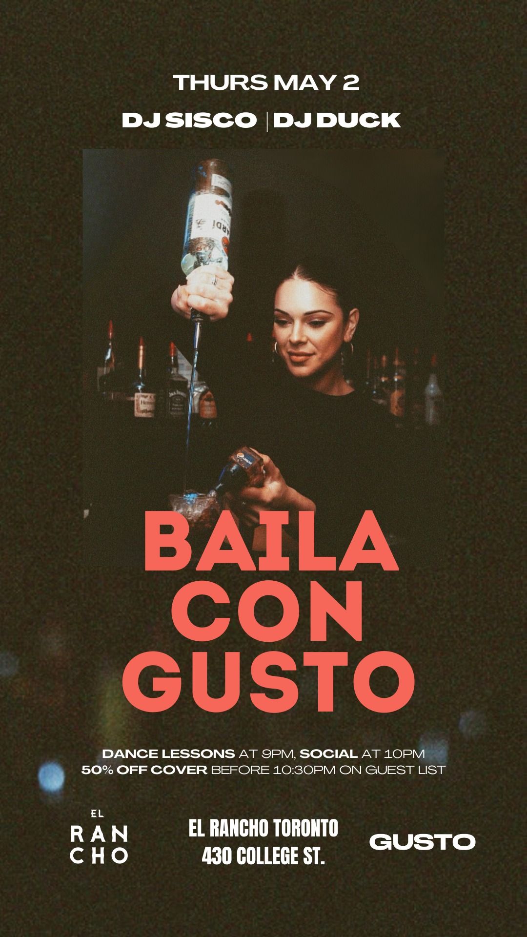 Baila Con Gusto - 50% Off Cover on Guest List