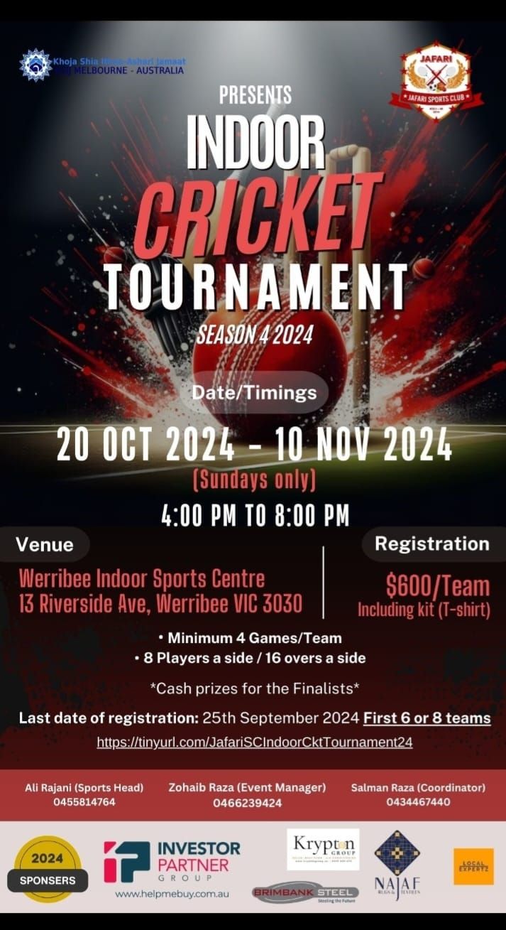 Indoor Cricket Tournament Season 4