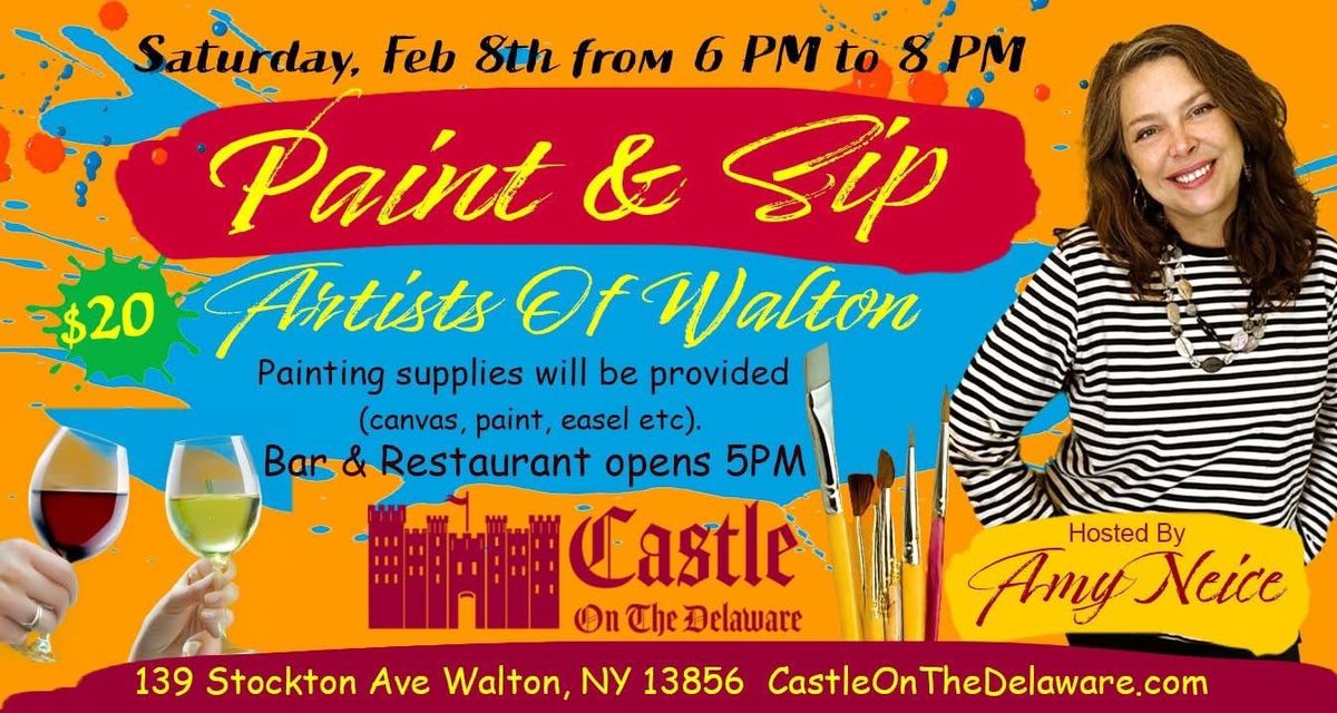 PAINT AND SIP WITH AMY NEICE AT CASTLE ON THE DELAWARE 