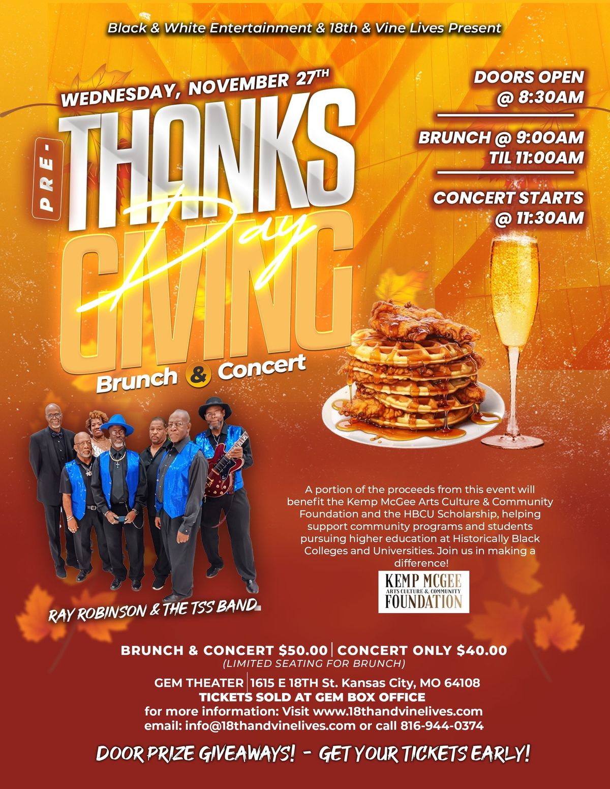 Pre-Thanksgiving Brunch & Concert Fundraiser