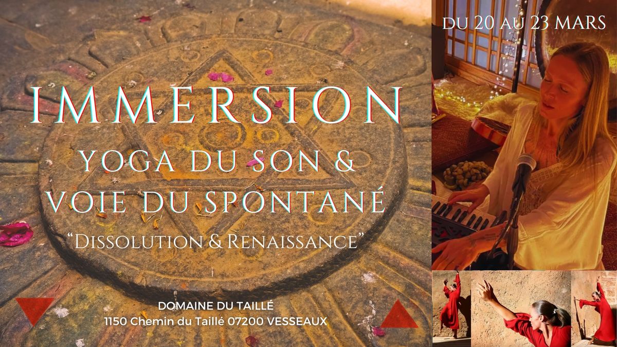 IMMERSION \ud83d\udd49\ufe0f Yoga du Son & Voie du Spontan\u00e9 \ud83d\ude4f "Dissolution & Renaissance"