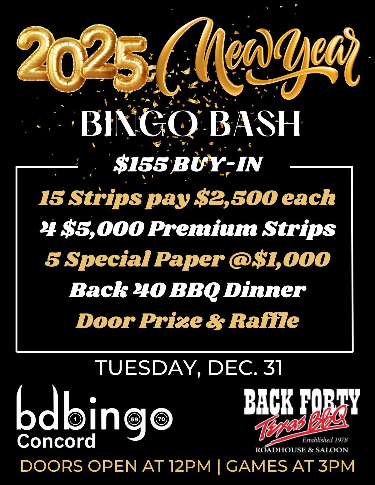 New Year's Eve Bingo Bash