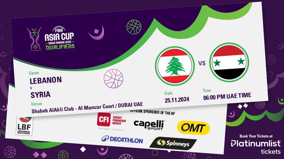 FIBA Asia 2025 Qualifiers - Lebanon vs Syria in Dubai