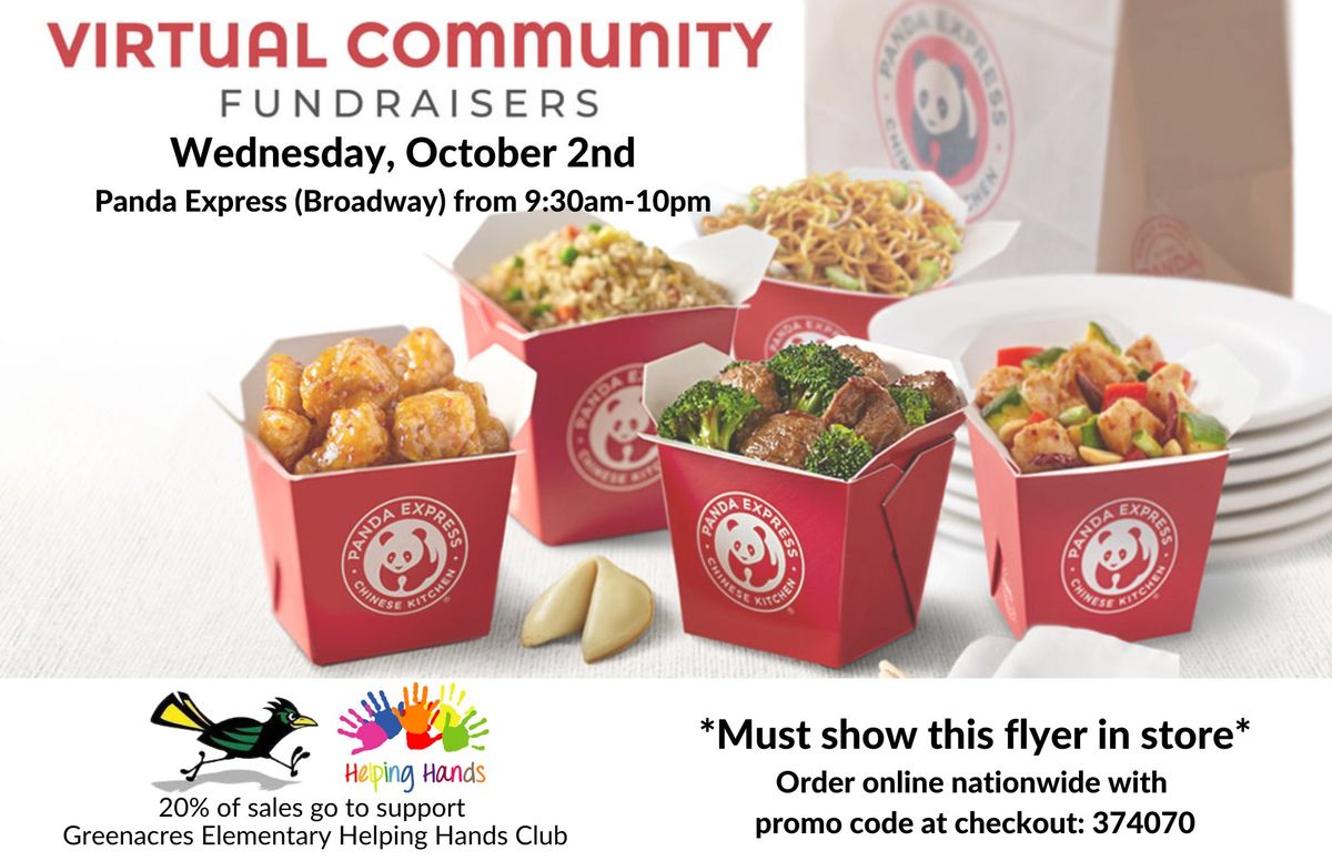 GES PTA Restaurant Day at Panda Express, benefitting Helping Hands Club