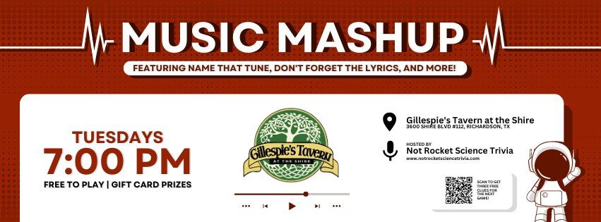 Music Mashup at Gillespie's Tavern at the Shire