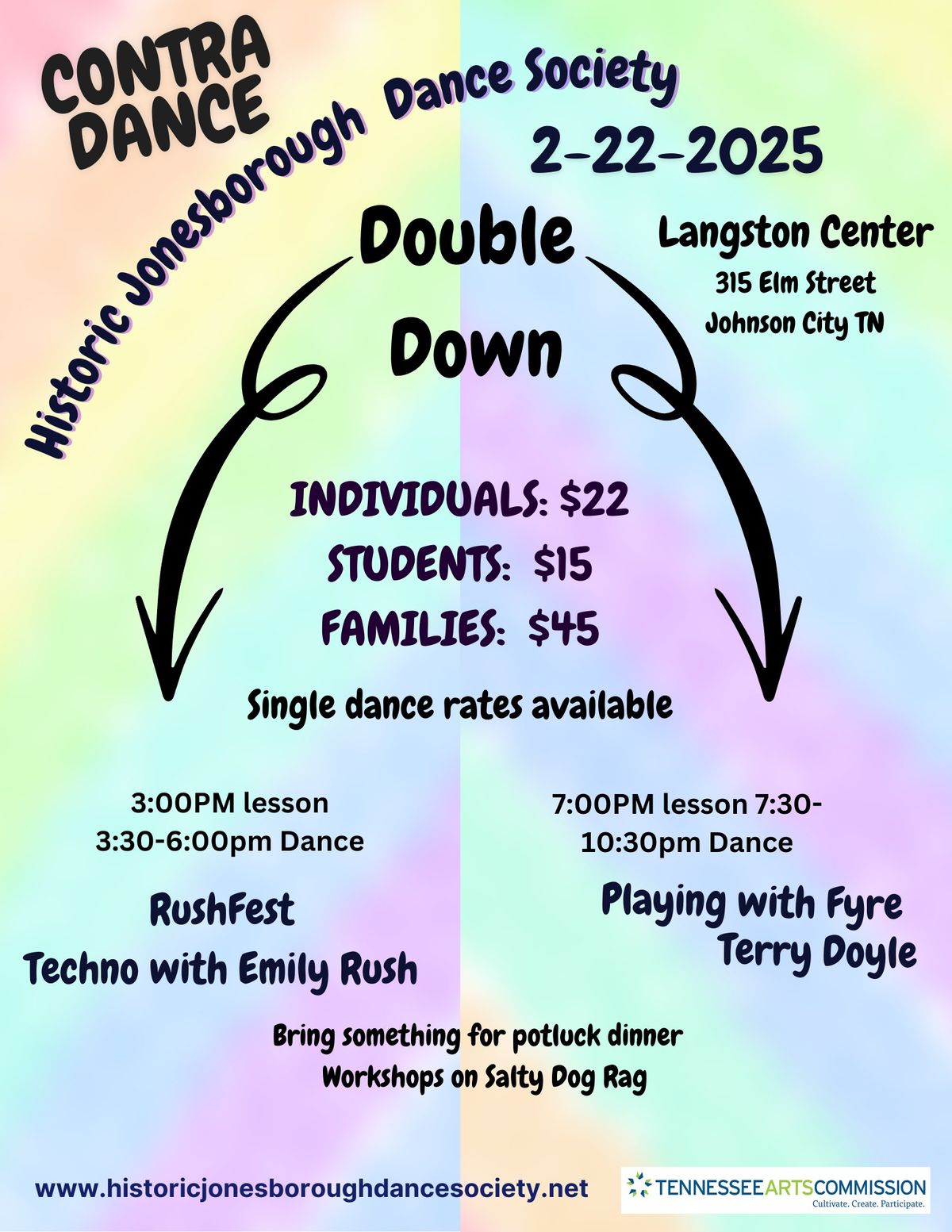 Double Down Contra Dance @ Langston Center in Johnson City TN