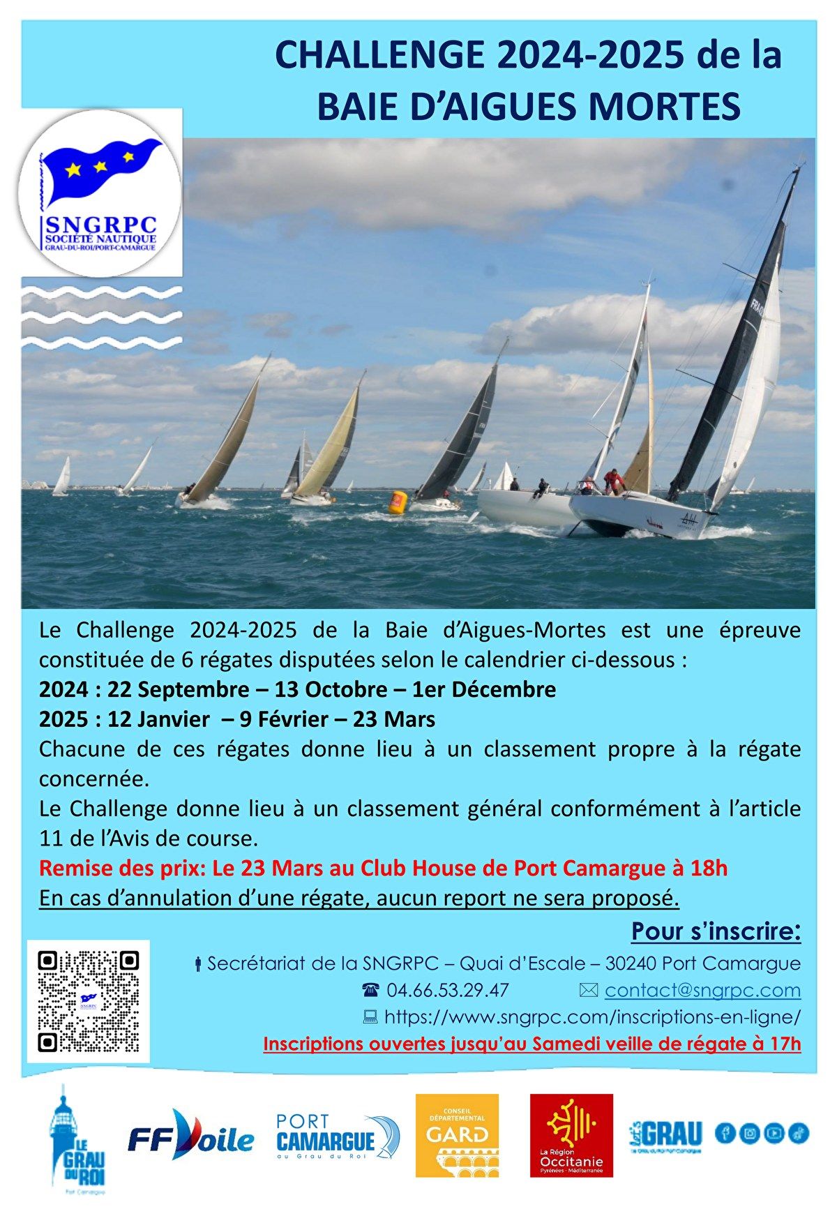 Challenge 2024-2025 de la Baie d'Aigues Mortes - Manche 4 - Dimanche 12 Janvier 2025