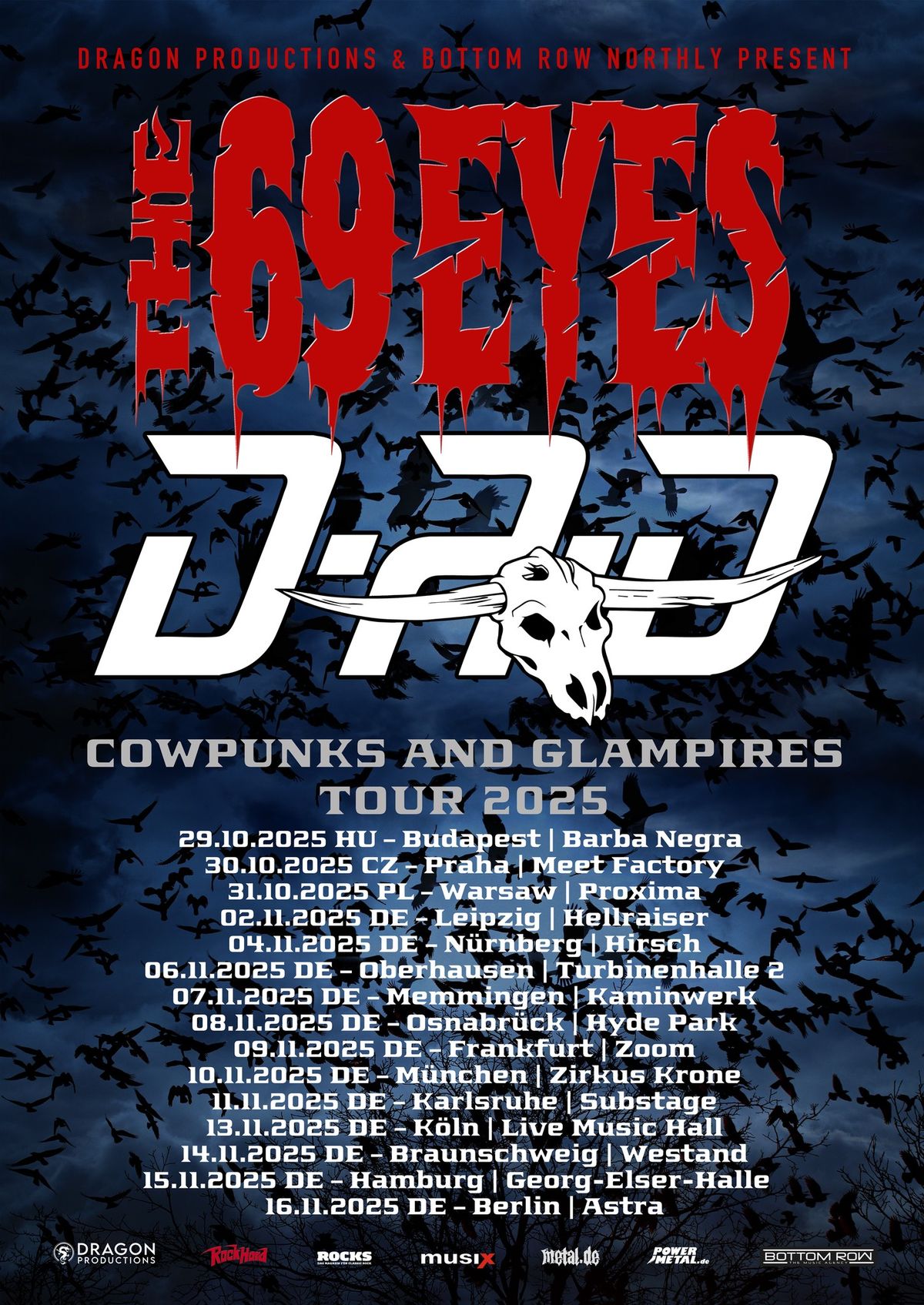 THE 69 EYES & D-A-D  "COWPUNKS AND GLAMPIRES TOUR 2025" | Hellraiser Leipzig