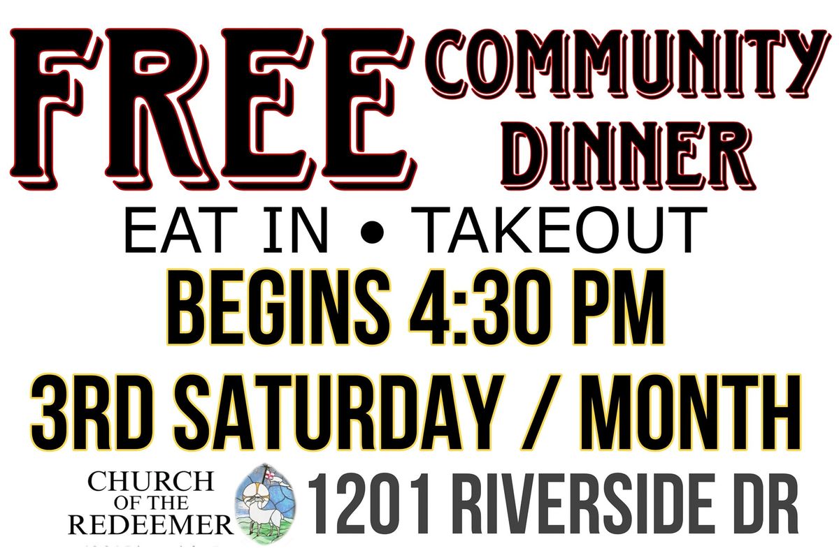 Free Community Dinner - Every 3rd Saturday of the Month