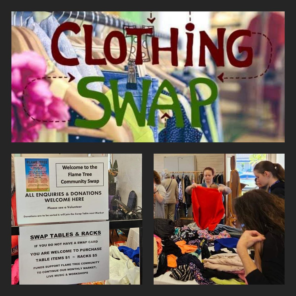 Flame Tree Community Clothes Swap TAREE NSW