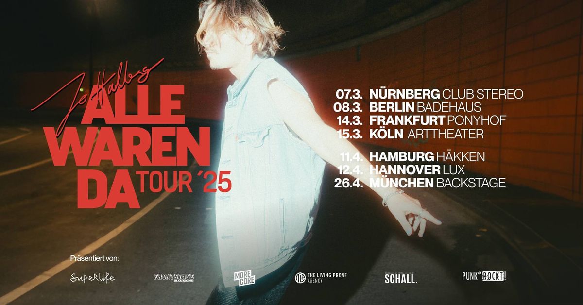 Jo Halbig (Killerpilze) - ALLE WAREN DA Tour 2025 \u2022 Berlin (Badehaus)