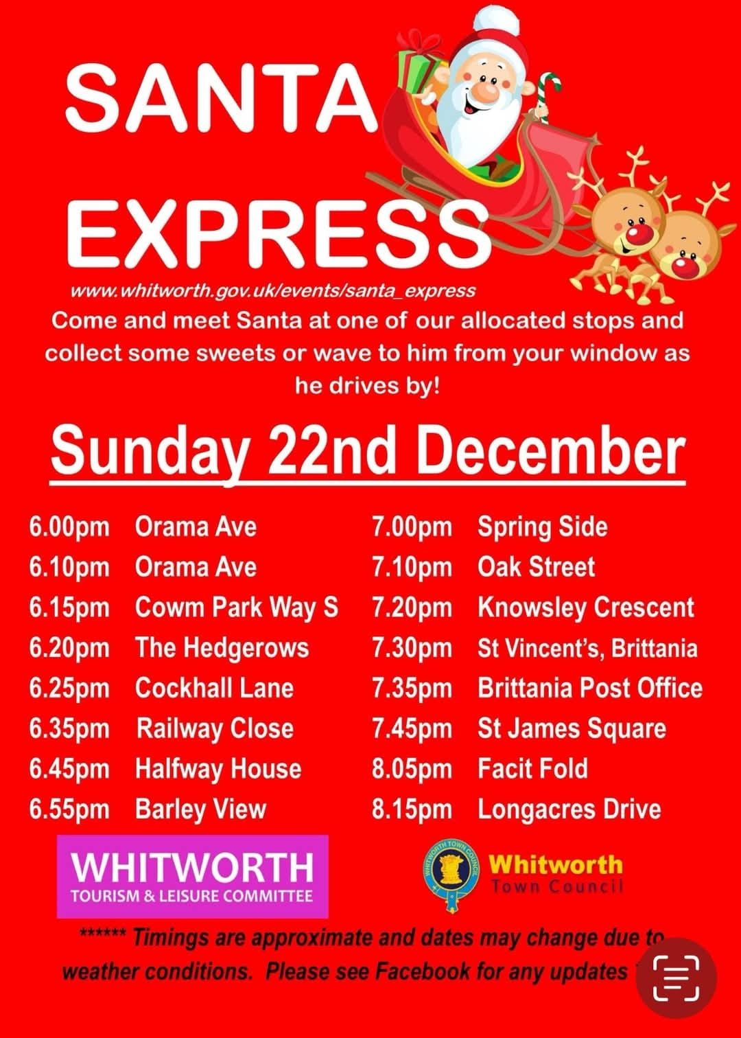 Santa Express Sunday 22nd December