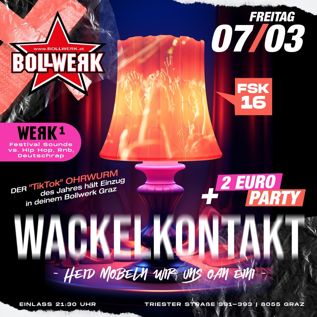 2 EURO PARTY!   WACKELKONTAKT - heid m\u00f6beln wir uns oan eini 