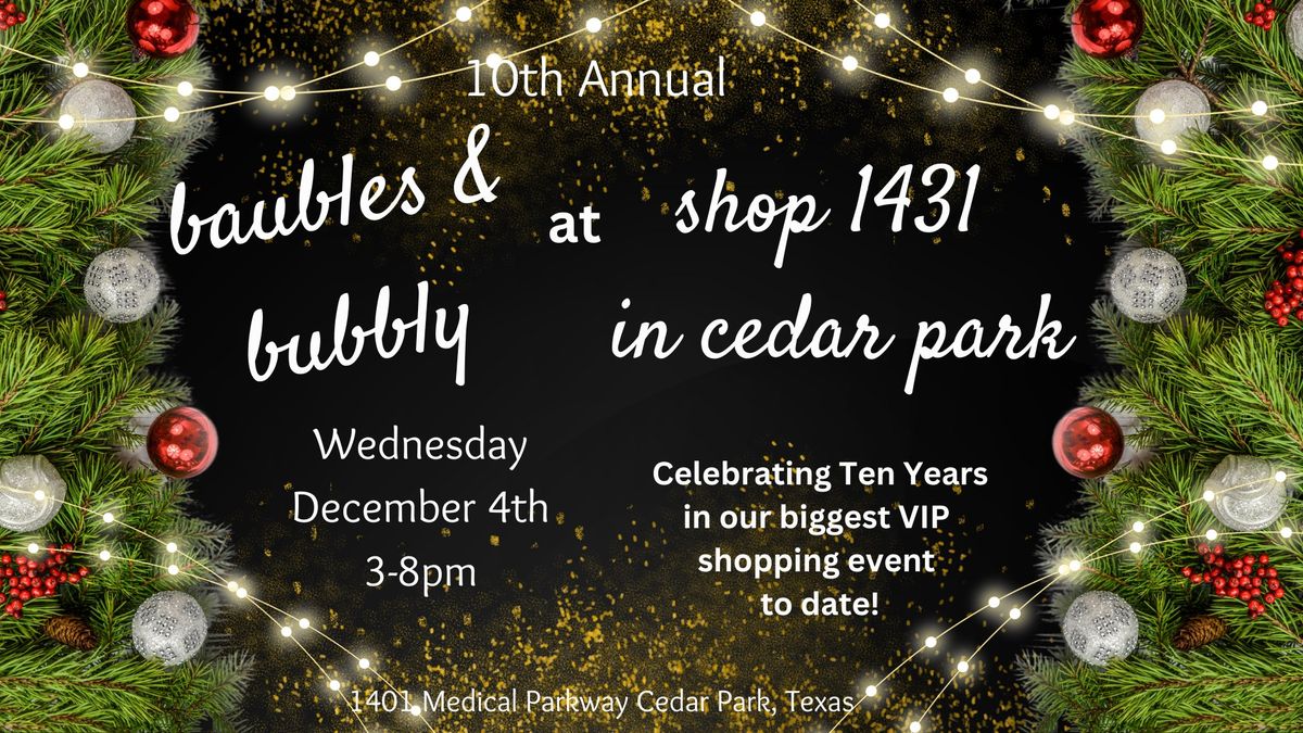 10th Anniversary Sip 'n Shop at Shop 1431 in Cedar Park