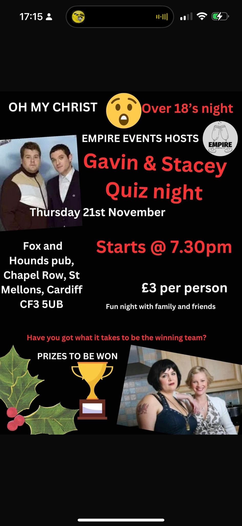 Gavin and Stacey Quiz Night