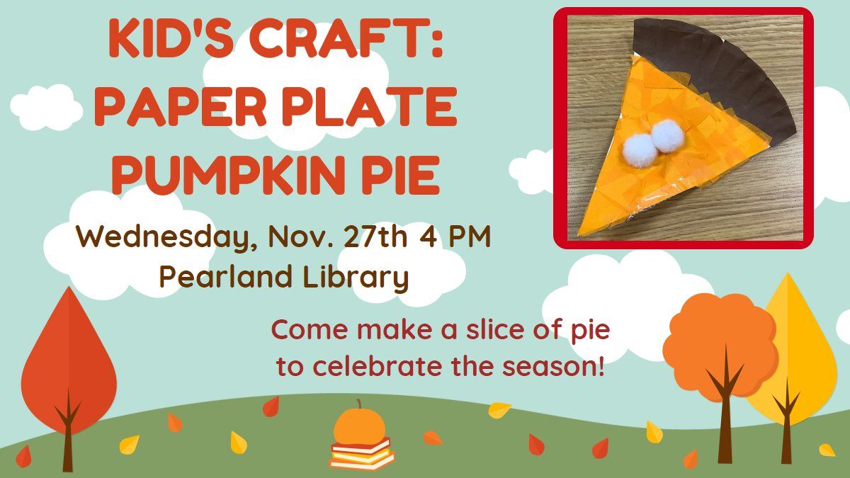 Kids Craft: Paper Plate Pumpkin Pie 