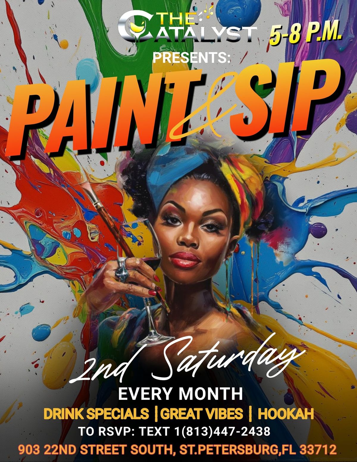 2nd Saturday Paint & Sip at The Cat