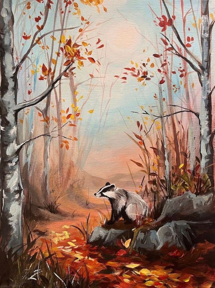 Join Brush Party with Jo to paint - All Sett for Autumn! In Leighton Buzzard