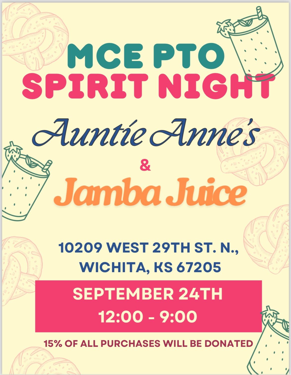 Auntie Anne's\/Jamba Juice MCE fundraiser