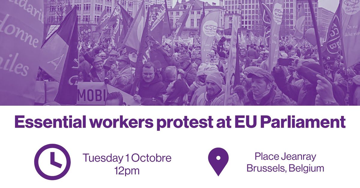 Europe's essential workers demand to stop the race to the bottom