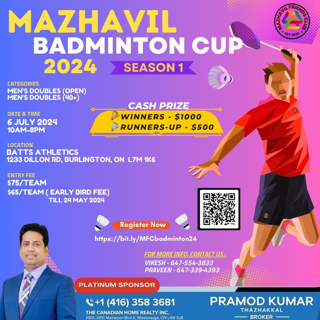 Mazhavil Badminton Cup 2024, Season 1