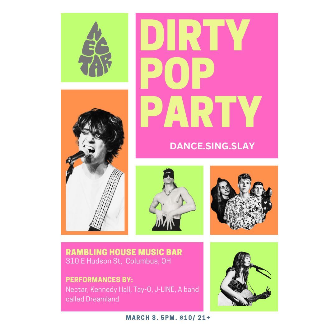 Dirty Pop Party - J-LINE, Nectar, Kennedy Hall, Tay-O & A Band Called Dreamland